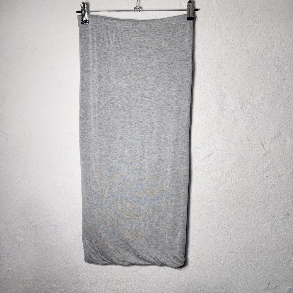 Leith Tube Skirt Small Rayon Spandex Heather‎ Gray Minimalist Bodycon Midi